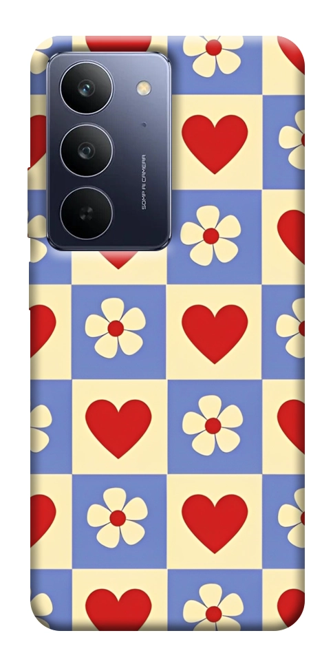 Чехол Сердечки-цветочки для Realme C75x