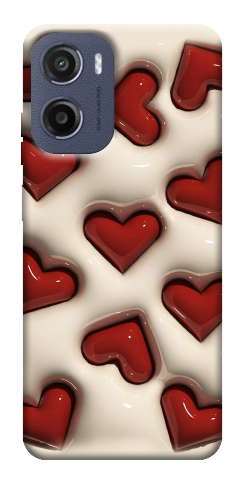 Чехол Выпуклые сердца для Motorola Moto G05