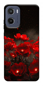 Чехол Burning flowers для Motorola Moto E15
