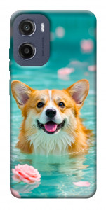 Чехол Swimming corgi для Motorola Moto E15