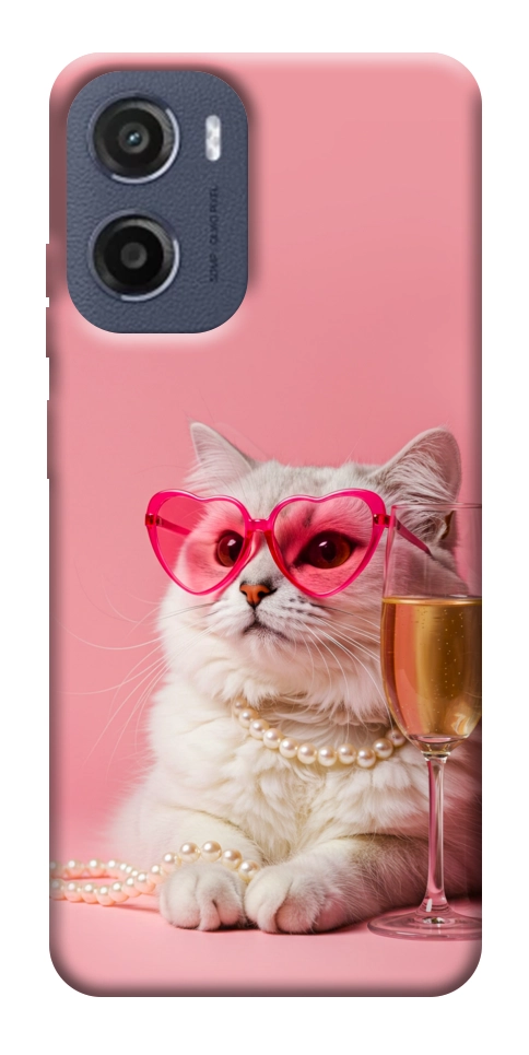 Чехол Pinky cat для Motorola Moto E15