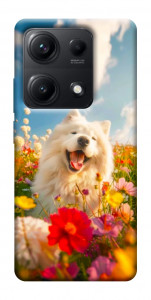 Чехол Happy dog in flowers для Xiaomi Redmi Note 14S