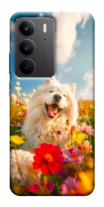 Чехол Happy dog in flowers для Realme C75