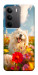 Чехол Happy dog in flowers для Realme C75