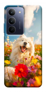 Чехол Happy dog in flowers для Realme C75x