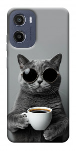Чехол Grey cat coffee для Motorola Moto E15