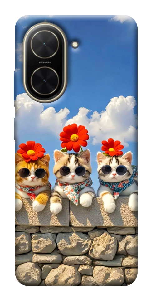 Чохол Flower cats для Xiaomi Poco C71