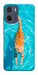 Чехол Cat swimming для Motorola Moto E15