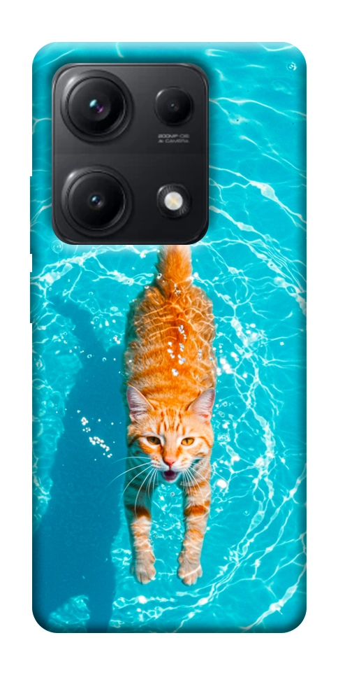 Чехол Cat swimming для Xiaomi Redmi Note 14S