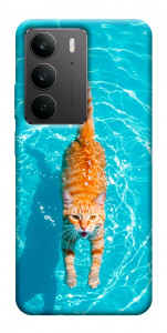 Чехол Cat swimming для Realme C75