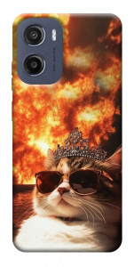 Чехол Cat explosion для Motorola Moto E15