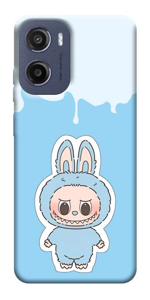 Чехол Labubu blue для Motorola Moto E15