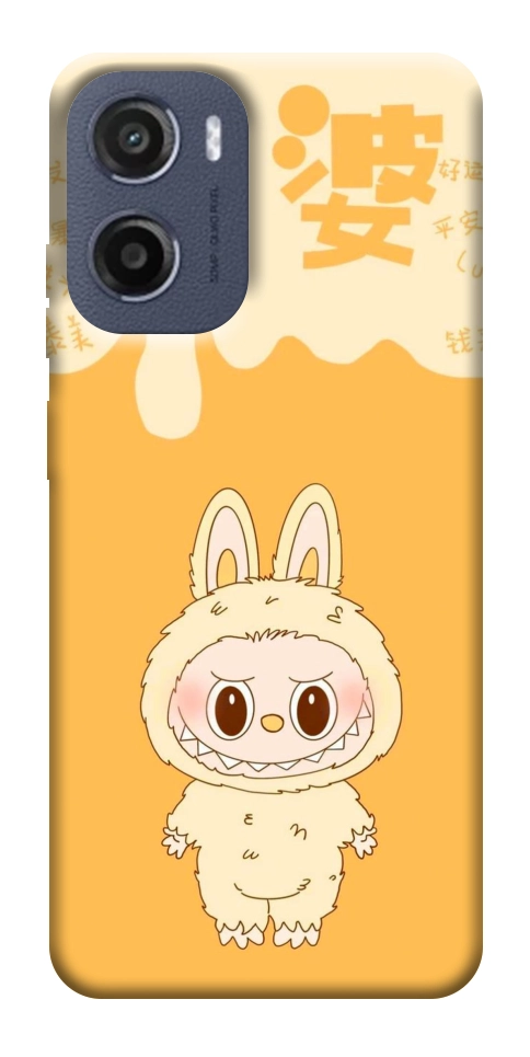 Чехол Yellow labubu для Motorola Moto E15