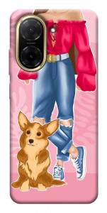 Чехол Girl and corgi для Xiaomi Redmi A5