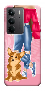Чехол Girl and corgi для Realme C75