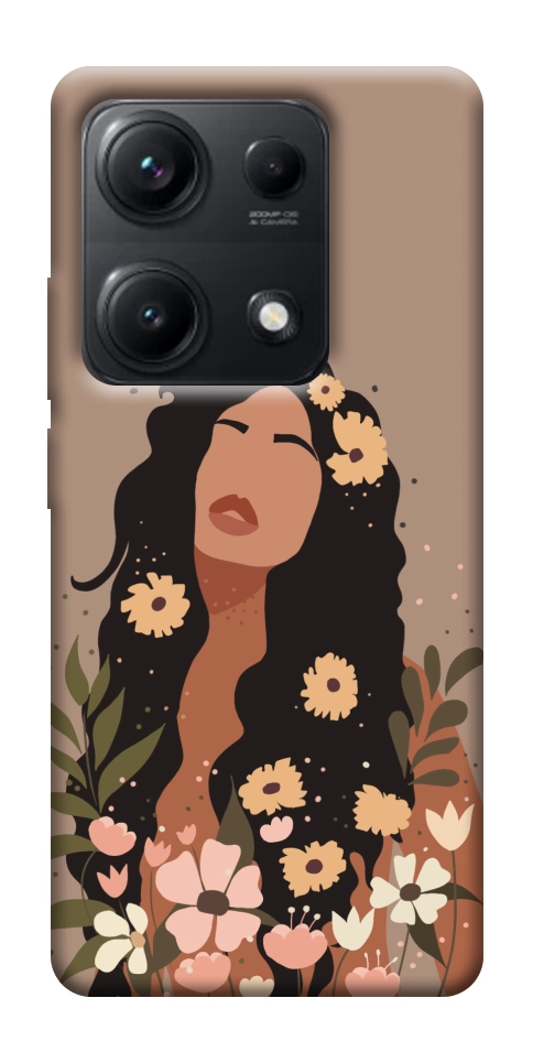 Чехол Девушка в цветах для Xiaomi Redmi Note 14S