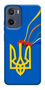 Чехол Квітучий герб для Motorola Moto E15