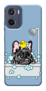 Чехол Dog in shower для Motorola Moto E15