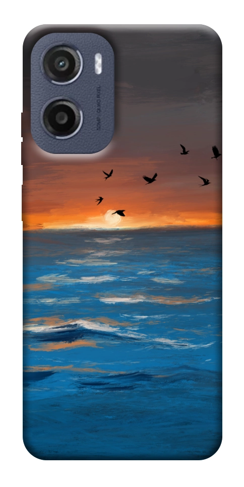 Чохол Закатне море для Motorola Moto G05