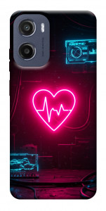 Чохол Neon heart для Motorola Moto E15