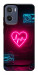 Чохол Neon heart для Motorola Moto E15