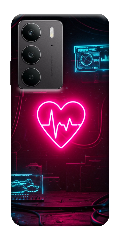 Чехол Neon heart для Realme C75