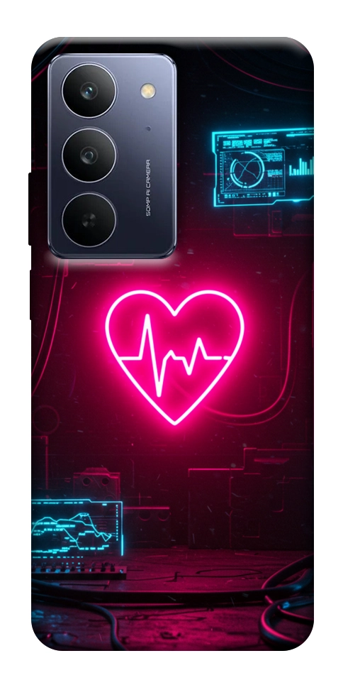 Чехол Neon heart для Realme C75x