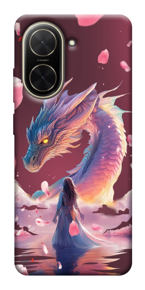 Чохол Girl and dragon для Xiaomi Poco C71