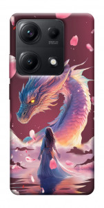 Чехол Girl and dragon для Xiaomi Redmi Note 14S