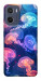 Чехол Neon jellyfishes для Motorola Moto E15