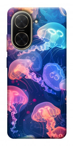 Чехол Neon jellyfishes для Xiaomi Poco C71