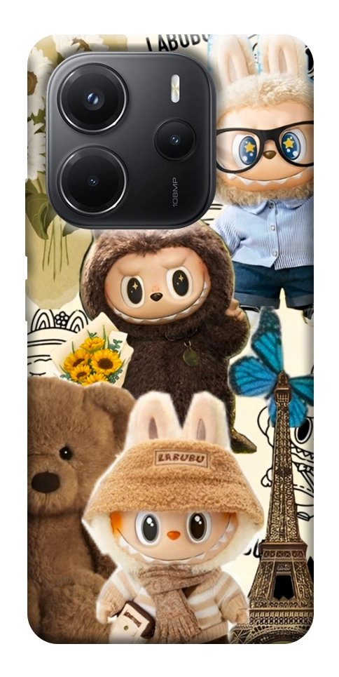 Чехол Labubu mood для Xiaomi Redmi Note 14 4G (Int. version)