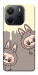 Чехол Labubu twins для Xiaomi Redmi Note 14 4G (Int. version)
