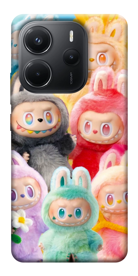 Чехол Rainbow labubu для Xiaomi Redmi Note 14 4G (Int. version)
