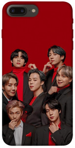 Чехол BTS in red для iPhone 8 plus (5.5")