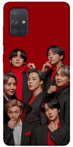 Чохол BTS in red для Galaxy A71 (2020)