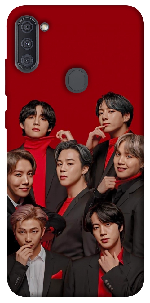 Чохол BTS in red для Galaxy A11 (2020)