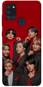 Чехол BTS in red для Galaxy A21s (2020)