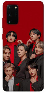 Чохол BTS in red для Galaxy S20 Plus (2020)