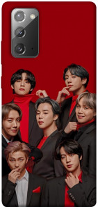 Чохол BTS in red для Galaxy Note 20