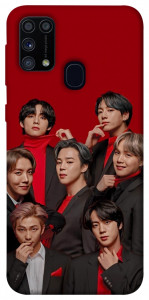 Чохол BTS in red для Galaxy M31 (2020)