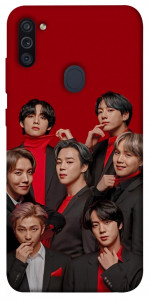 Чохол BTS in red для Galaxy M11 (2020)