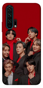 Чохол BTS in red для Huawei Honor 20 Pro