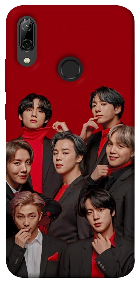 Чехол BTS in red для Huawei P Smart (2019)