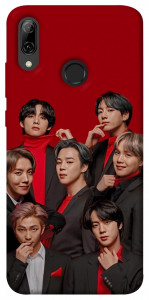 Чехол BTS in red для Huawei P Smart (2019)