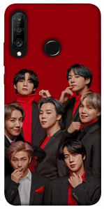 Чехол BTS in red для Huawei P30 Lite