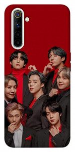 Чехол BTS in red для Realme 6