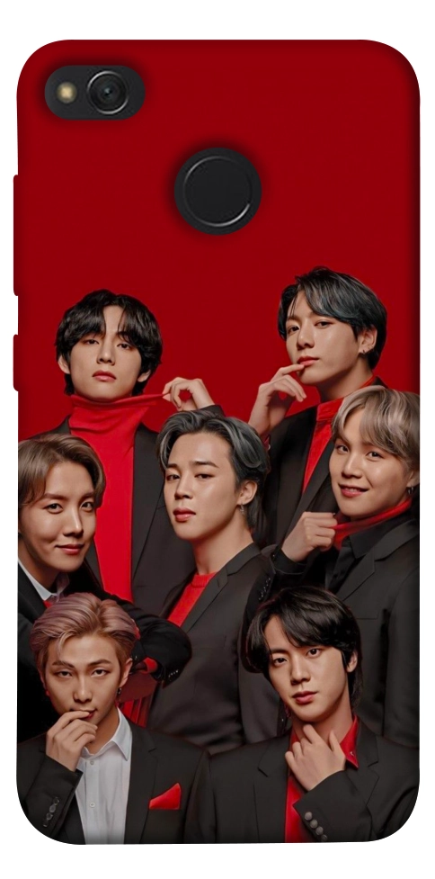 Чехол BTS in red для Xiaomi Redmi 4X