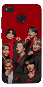 Чехол BTS in red для Xiaomi Redmi 4X