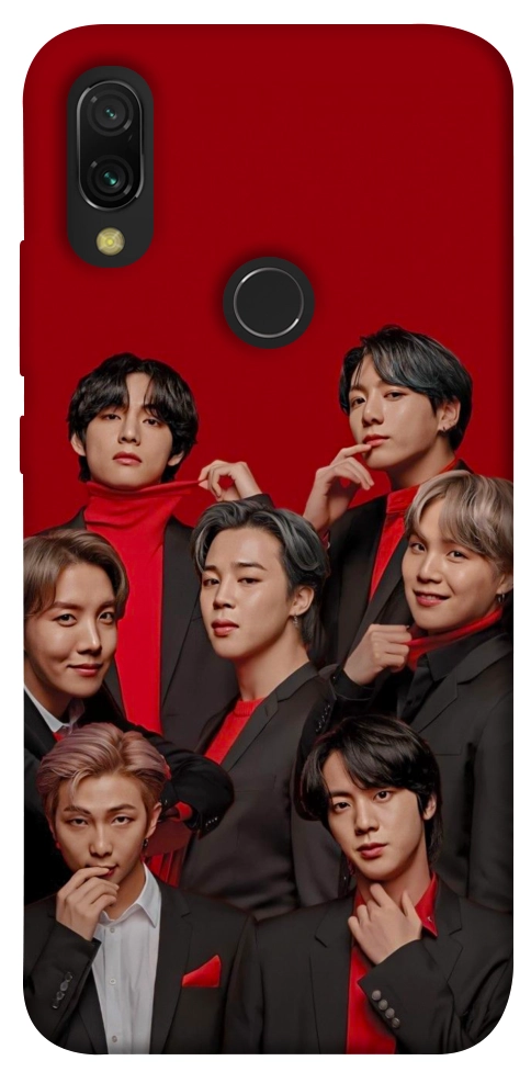 Чехол BTS in red для Xiaomi Redmi 7